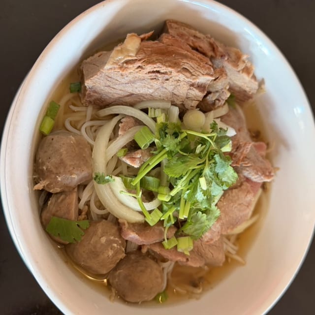 Thai Beef Noodles soup.